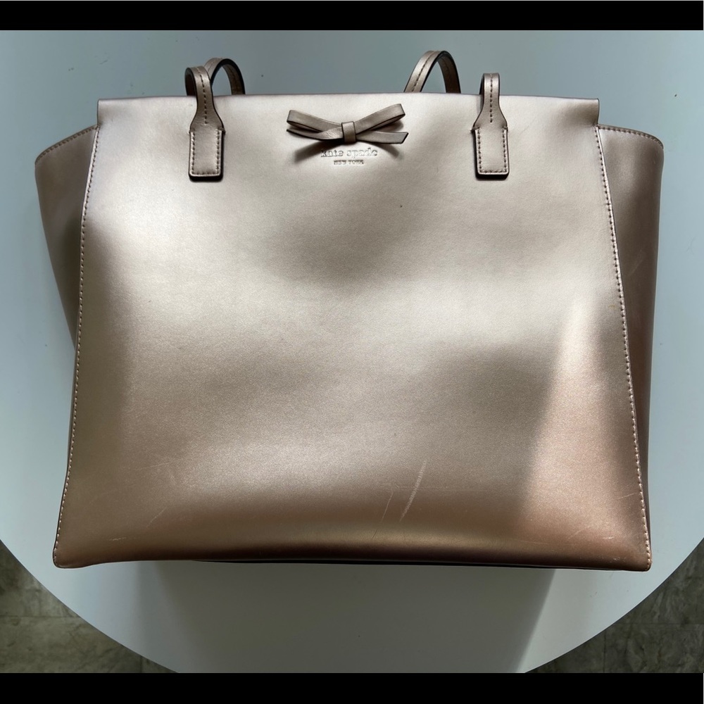 Rose gold Kate spade tote